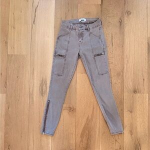 PISTOLA Gray/purple Moto Skinny Jeans Size 27